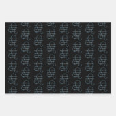 Feuille De Papier Cadeau Panneau Leo Zodiac Fun Citation Texte Bleu Anniver (Devant 3)