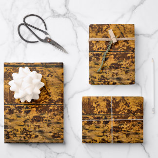 Feuille De Papier Cadeau Panneaux en bois vintage