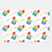 Feuille De Papier Cadeau Pansexual Pride Chat - Soyez vous-même (Devant 2)