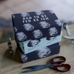 Feuille De Papier Cadeau Papa doit être Ultrasound Photo Première Fête des 