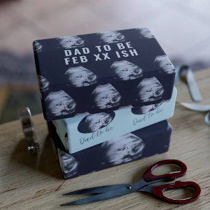 Feuille De Papier Cadeau Papa doit être Ultrasound Photo Première Fête des 