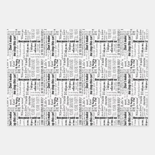 Feuille De Papier Cadeau Papa-isms (Devant 2)