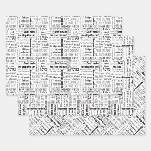 Feuille De Papier Cadeau Papa-isms (Lot)