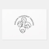 Feuille De Papier Cadeau Papel de regalo Golden Friendship (Devant)