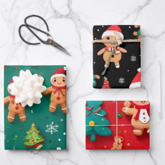 Feuille De Papier Cadeau Papel regalo personalizado navideño
