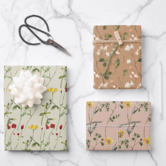 Feuille De Papier Cadeau Papiers à envelopper Floral Varié