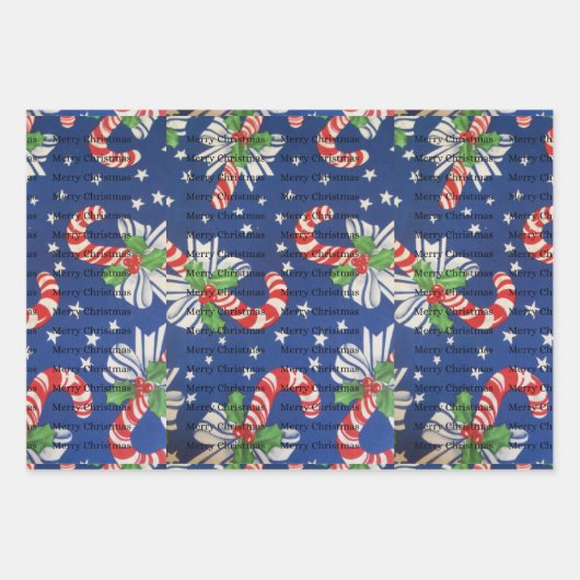 Feuille De Papier Cadeau Papiers d'emballage de Noël (Devant 3)