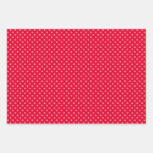 Feuille De Papier Cadeau Papiers d'emballage rouge et blanc (Devant 3)