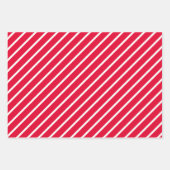 Feuille De Papier Cadeau Papiers d'emballage rouge et blanc (Devant 2)