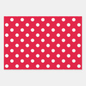 Feuille De Papier Cadeau Papiers d'emballage rouge et blanc (Devant)