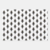 Feuille De Papier Cadeau Papiers d'enveloppement simples de chats noirs (Devant 2)