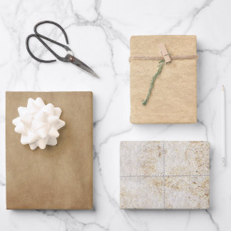 Feuille De Papier Cadeau Papiers parchemin Antique Naturel Beige Artistique