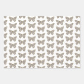 Feuille De Papier Cadeau Papillon bijoux à étincelle rose (Devant 2)
