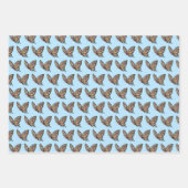 Feuille De Papier Cadeau Papillon de dessin (Devant)