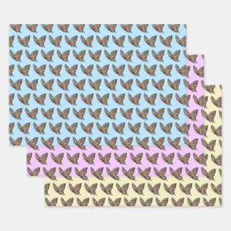 Feuille De Papier Cadeau Papillon de dessin