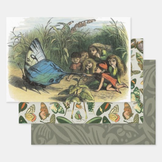 Feuille De Papier Cadeau Papillon Elf Art Cute Elves Papillons (Lot)
