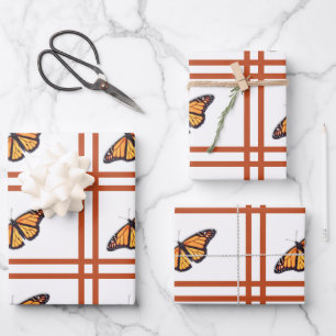 Feuille De Papier Cadeau Papillon monarque