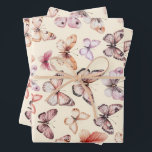 Feuille De Papier Cadeau Papillon Motif Aquarelle Élégant Joli Cadeau<br><div class="desc">Il y a aussi des articles correspondants comme des invitations, des cartes de boîtier, des étiquettes d'adresse de retour, des faveurs, des étiquettes cadeaux, des cadeaux de demoiselle d'honneur, des notes de remerciement, des enveloppes, et plus encore! Si vous voulez quelque chose de personnalisé, cliquez sur "message" sous mon profil...</div>