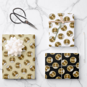 Feuille De Papier Cadeau Papillon Peinture citron et blanc Art original chi