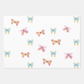 Feuille De Papier Cadeau Papillons bleus (Devant 2)