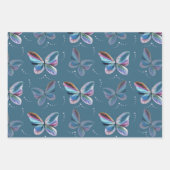 Feuille De Papier Cadeau Papillons colorés Toutes les occasions (Devant)