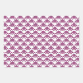 Feuille De Papier Cadeau Papillons fleurs et coeur (Devant 3)