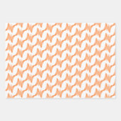 Feuille De Papier Cadeau Papillons Peach Bleu Rose (Devant 3)