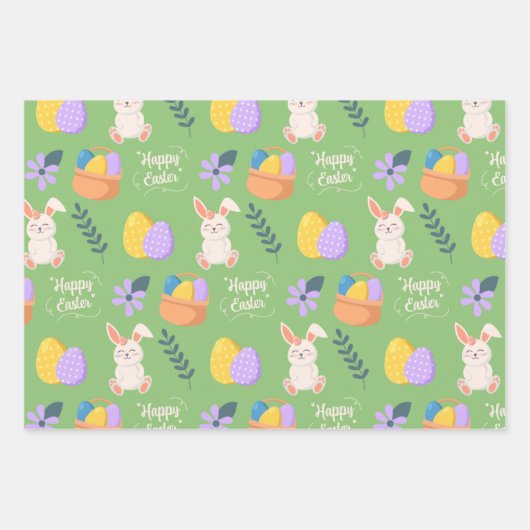 Feuille De Papier Cadeau Pâques (Devant)