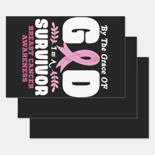 Feuille De Papier Cadeau Par La Grâce Dieu Je Suis Un Survivant Cancer Du S