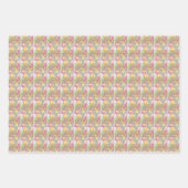 Feuille De Papier Cadeau Parade Flamant rose (Devant)