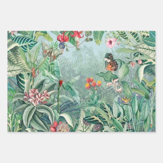 Feuille De Papier Cadeau Paradis tropical (Devant)