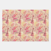 Feuille De Papier Cadeau Paradis tropical rose (Devant 3)