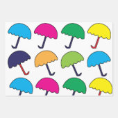 Feuille De Papier Cadeau Parapluie coloré (Devant 2)
