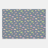 Feuille De Papier Cadeau Parapluies orageuses (Devant 3)