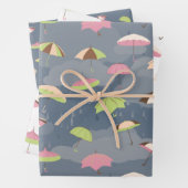 Feuille De Papier Cadeau Parapluies orageuses (En situation)