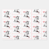 Feuille De Papier Cadeau Paris Lover Trio (Devant)