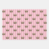 Feuille De Papier Cadeau Paris thème rose et or (Devant 2)