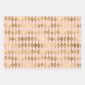 Feuille De Papier Cadeau Paris thème rose et or (Devant)