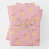 Feuille De Papier Cadeau Paris Travel Art Retro (En situation)