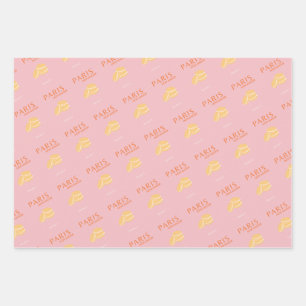 Feuille De Papier Cadeau Paris Travel Art Retro