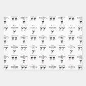 Feuille De Papier Cadeau Parlez Trente pour moi Simple Elegant Bow 30e anni (Devant)