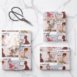 Feuille De Papier Cadeau Parlons Toilettes