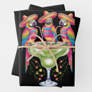 Feuille De Papier Cadeau Parrot Cinco De Mayo Drôle Boire Fiesta Mexicaine