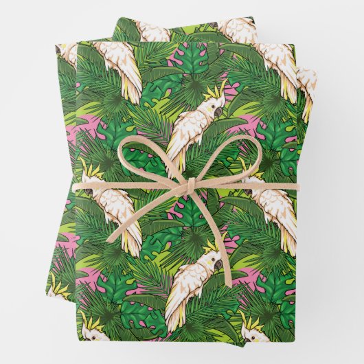 Feuille De Papier Cadeau Parrot Pattern (En situation)