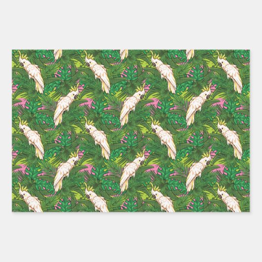 Feuille De Papier Cadeau Parrot Pattern (Devant)