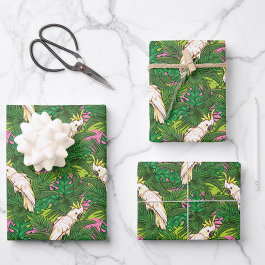 Feuille De Papier Cadeau Parrot Pattern (Recto)
