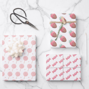 Feuille De Papier Cadeau Parti de Candyland