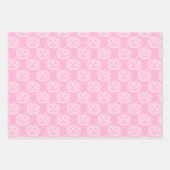 Feuille De Papier Cadeau Parti d'Halloween Citrouille rose mignon (Devant 2)