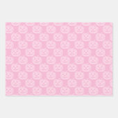 Feuille De Papier Cadeau Parti d'Halloween Citrouille rose mignon (Devant)