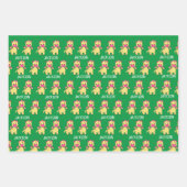 Feuille De Papier Cadeau Parti dinosaure personnalisé (Devant 3)